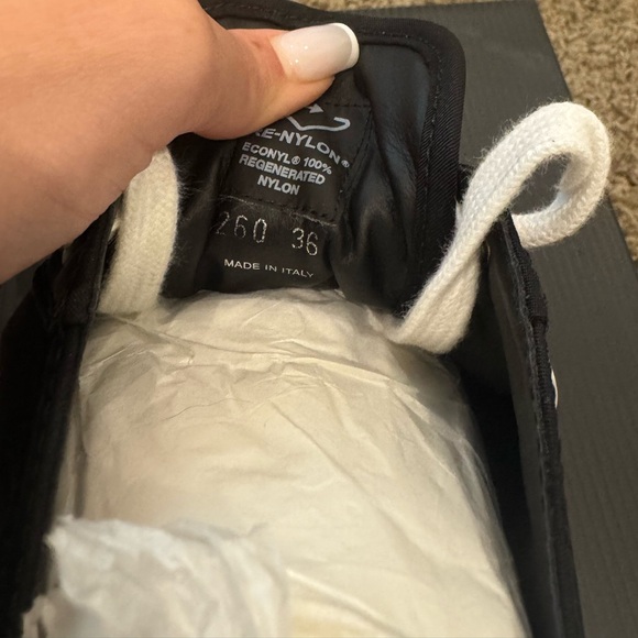 Prada black Double Wheel Re-Nylon gabardine sneakers - Picture 3 of 6